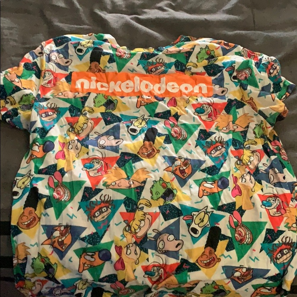 90s nick t shirt multiple characters